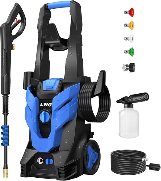 Pressure Washer, Washer with 4 Quick Connect Nozzles, Pressure Cleaning Machine with Foam Cannon for Cars/Fences/Driveways/Patios/Home Cleaning, Pallet of Product