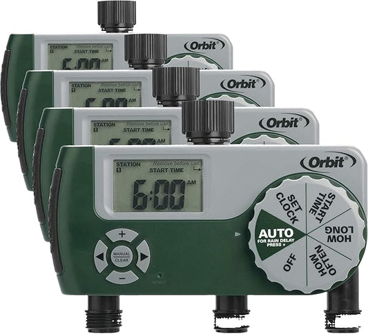 Orbit 56082 3-Outlet Programmable Digital Hose Watering Timer (Pack of 4)