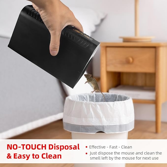 2025 Electric Mouse Trap Zapper Powerful Rat Traps Indoor for Homes with Anti-Escape Door,Reusable&Effective Humane Rodent Zapper Electric Shock Mouse Killer for Garage,Bedroom,Home