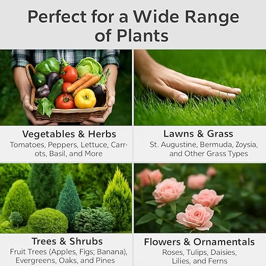 𝐁𝐄𝐒𝐓𝐒𝐄𝐋𝐋𝐄𝐑 10-10-10 Plant Fertilizer Slow Release | 10 10 10 All Purpose Fertilizer for Fruit Trees, Evergreens, Vegetables, Arborvitae, Fig Trees, Shrubs, Pines, Oaks, Flowers [16 OZ]