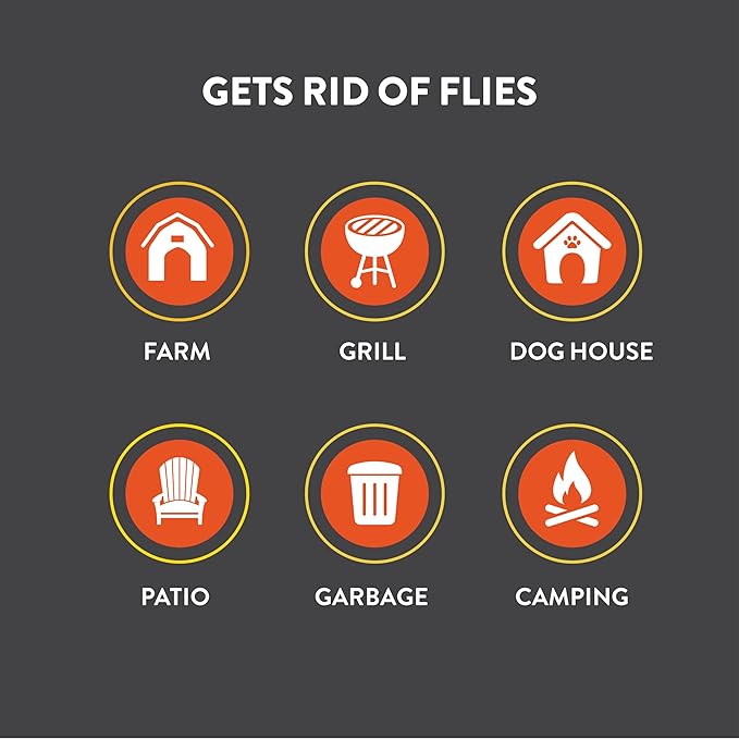Outdoor Fly Trap [4 Pack] Fly Traps Outdoor with Dissolvable Non-Toxic Bait - Fly Repellent for Outdoor Use Only - Controls Flies for Patios, Barns, Ranches Etc. Hanging Fly Traps with Tie Included