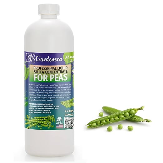 𝐏𝐑𝐎𝐅𝐄𝐒𝐒𝐈𝐎𝐍𝐀𝐋 Liquid Silica Plant Supplement - 32oz - PEAS Plants Liquid Silica Boost Fertilizer - Stronger Stems & Healthy Leaves for Indoor & Outdoor Peas Plants (Makes 180 Gallons)