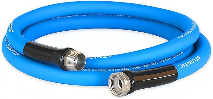 Atlantic RV Drinking Water Safe Hose 5 ft Short Garden Hose Extension: Lead, BPA, Phthalate-Free, and PVC-Free.