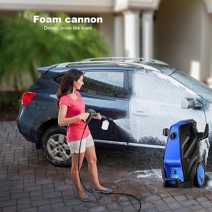 commowner 5000 PSI Pressure Washer with 33FT Hose Power Washers Powered Professional High Pressure Cleaner Machine, Foam Cannon, 4 Tips, powerwashers for Home Cars