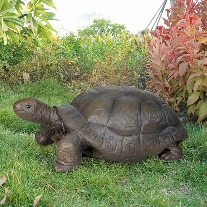 SKYFIRE Turtle Statues for Garden - 29.5' x 15.7' x 11.8' Fiber Reinforced Concrete Figurines, Garden Sculptures & Decor for Outdoors, Lawn, Yard - Outdoor Ornaments Gardening Gifts