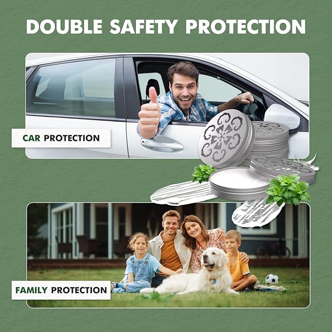 Mouse Repellent, Natural Peppermint Oil Rodent Repellent for Indoor & Outdoor Use, Protects House, Car Engine, Garage, and Garden, Safe for Pets and Family, Long-Lasting Effect (6 Pack)