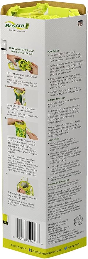 RESCUE! TrapStik for Wasps, Mud Daubers, Carpenter Bees