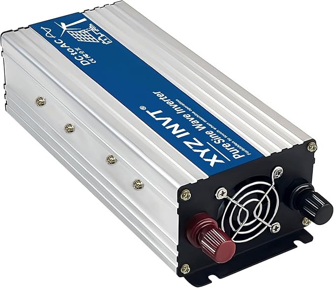 1200W Pure Sine Wave Power Inverter DC 48V to AC 110V/120V, 2400W Peak, Car/Truck Power Converter for Solar, Home, Vehicle & Rechargeable Devices with LED Display
