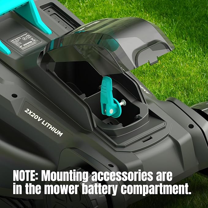 40V 18 inch Lawn Mower Cordless, Brushless Push Lawn Mower with 6-Position Cutting Height Adjustment, 2x4.0Ah Battery & Dual Charger Included