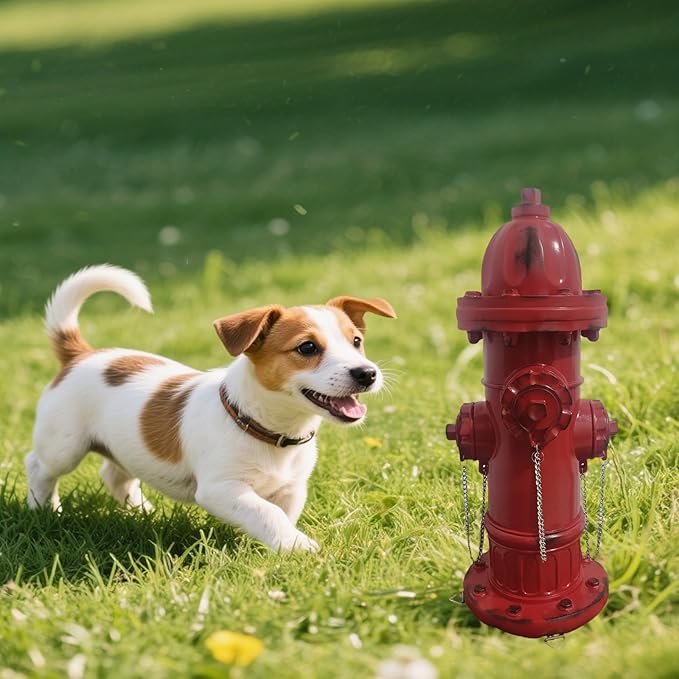 SHGYIBRISK Fire Hydrant for Dogs to Pee On: Dog Fire Hydrant Pee Post Outdoor-17.5" Training Post Statue for Yard Garden (Red-Big)