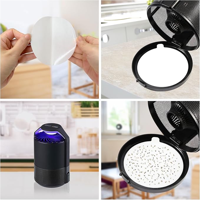 4.3-inch Katchy Replacement Rubber Plate, Indoor Rubber Plate Filled with Sticky Card Suitable for Indoor Insect, Fly, and Mosquito Trap, Insect Trap, and Mosquito Lamp