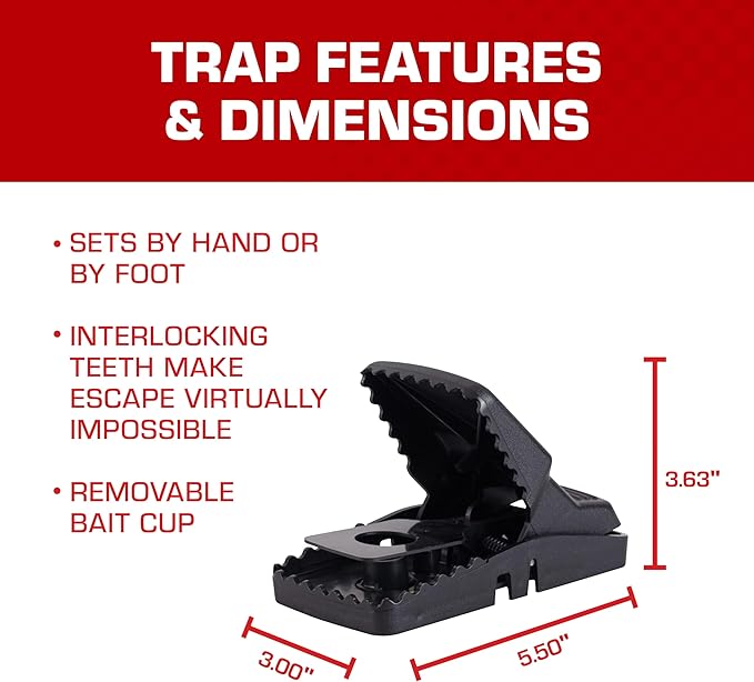 Tomcat Trap and Bait Bundle for Rats and Mice, Includes 2 Press 'N Set Mouse Traps, 1 Rat Snap Trap and Attractant Gel