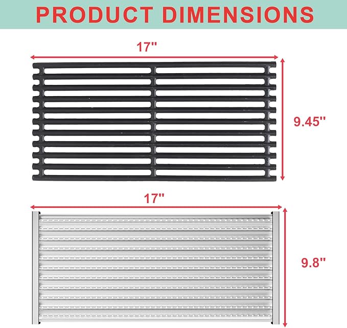 G533-0009-W1 Emitter Plates and Cooking Grates for Charbroil Commercial TRU-Infrared 4 Burner Grill 463242715 463242716 463276016 466242815 463257520, Replacement Parts for Charbroil G533-2200-W1