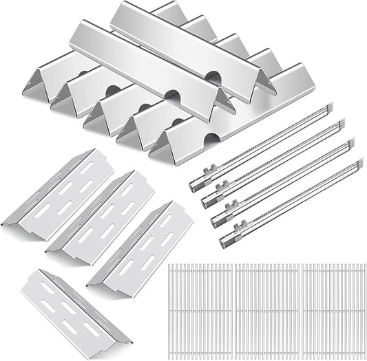 Flavorizer Bars,Heat Deflectors,Grill Burner and Grill Grid for Weber Genesis II E-410, S-410, LX E-440, S-440 (304 Stainless Steel, 66030 * 7+ES/410 * 4+66790 * 4+66097 * 3)