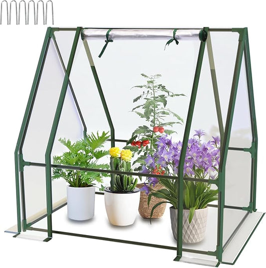 Mini Greenhouse, 35×35×36" Portable Greenhouse for Indoor Outdoor, Small Green House for Plants, Seedling, Germination (Clear, 35x35x36 inch)