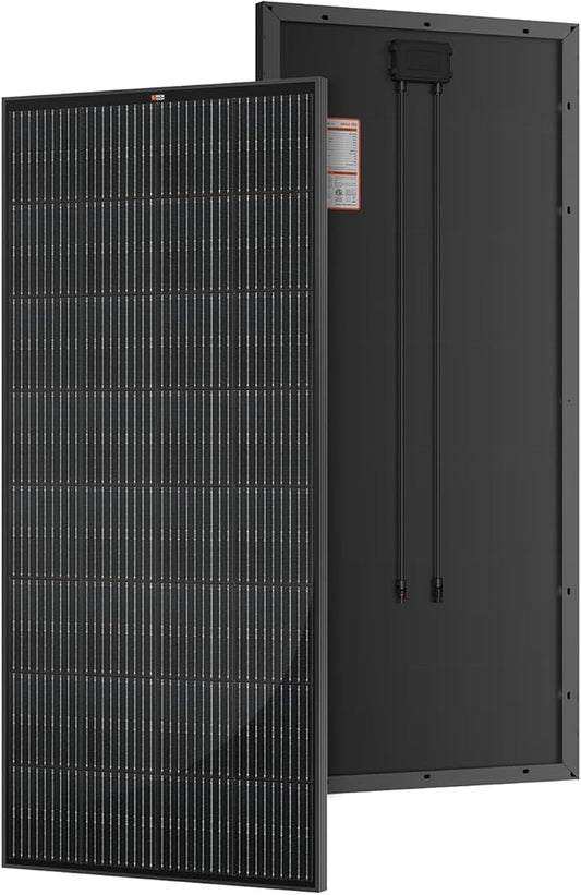 RICH SOLAR 200 Watt Black 12 Volt Moncrystalline Solar Panel High Efficiency Solar Module for RV Trailer Camper Marine Off Grid