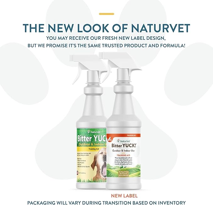 NaturVet Bitter Yuck No Chew Spray Horse Supplement – Helps Deter Chewing on Manes, Tails, Bandages, Wounds – No-Sting Water-Based Supplement for Horses – 32 Oz.