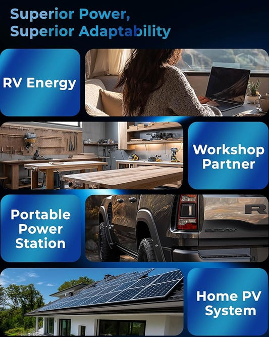5000 Watt Pure Sine Wave Power Inverters, DC 12V to 110V Inverter with 0 AWG Battery Cables, Remote & LCD Panel Control, 4 AC Outlets, 5V/3.1A USB, 20W USB C, 10000 W Surge for RV, Truck, Off Grid