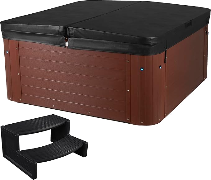 AquaLife Amplified™ 6-Person 100-Jet Acrylic Double Lounger Hot Tub with Bluetooth Stereo, LED Lighting, Insulated Cover, Stainless Steel Heater and Ozonator