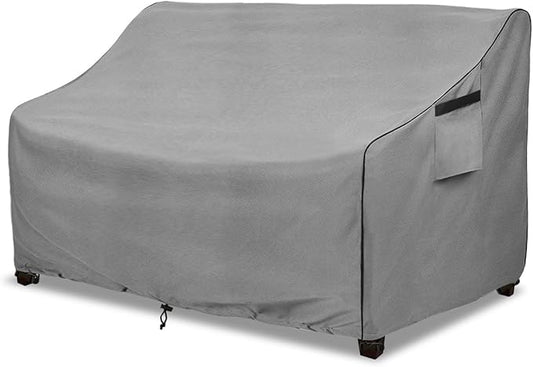okcool Heavy Duty Patio Sofa Cover, 100% Waterproof 3-Seater Outdoor Sofa Cover Fits up to 76W x 32.5D x 33H Inches, Lawn Patio Furniture Covers,Grey