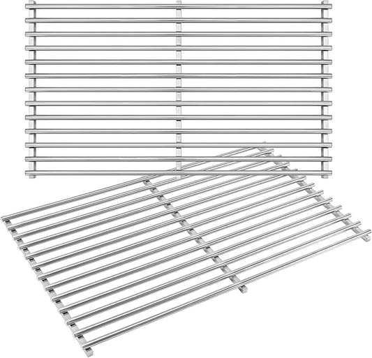 GasSaf 304SS Grill Grates 17.5x10.2 for Weber Spirit 200, GS4 Spirit II 200, Cooking Grates for E210 E220 S210 S220 Gas Grills(Front-Control), Replacement Parts for Weber 7637, 2-Pack 17.5" BBQ Parts