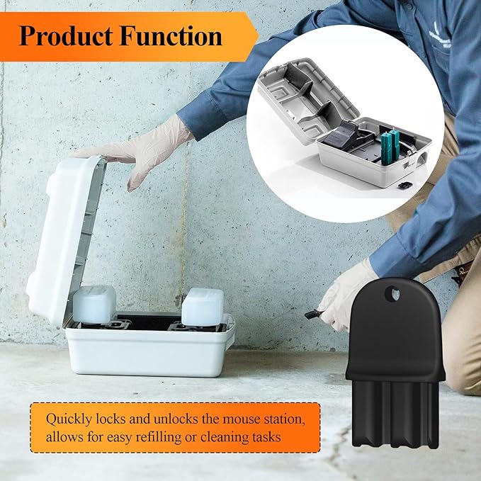 2 Pcs Mouse Station Key Replacement, Fit for Bell Labs Protecta EVO Express, Ambush, Circuit and Protecta EVO Landscape Mouse Stations, in Home&Commercial Environment