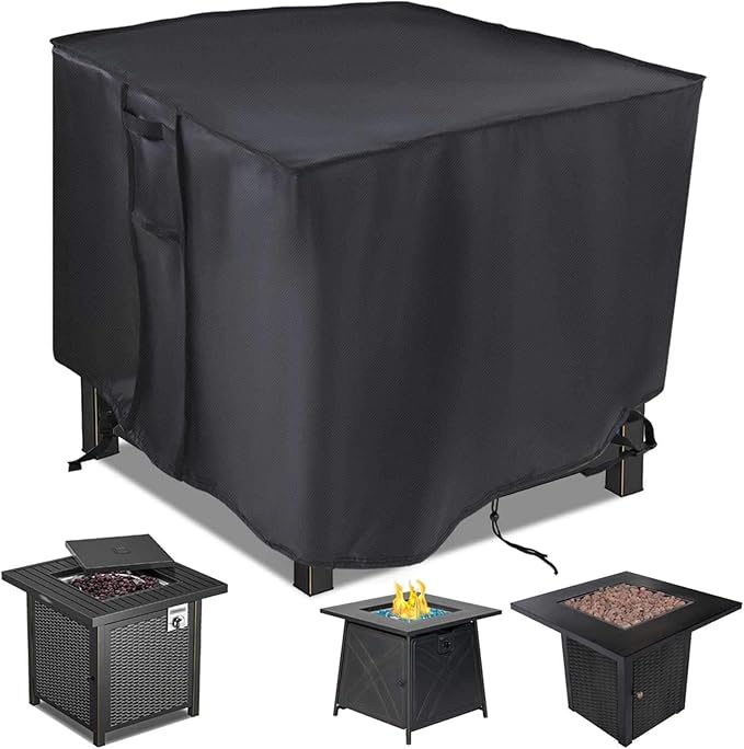 Saking Fire Pit Cover,30 inch Firepit Covers Square Gas Fireplace Fire Pit Table Cover for Propane Fire Pit- 30 X 30 X 25 inch