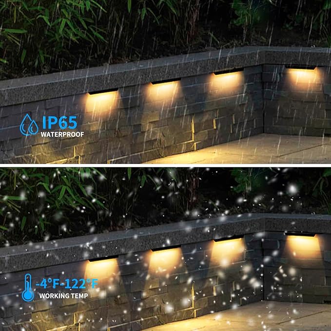 8 Packs 4inch LED 1.8W Hardscape Lighting,12V AC/DC Low Voltage Retaining Wall Light Paver Lighting,2700K Soft White Outdoor Step Light,50,000 Hours Lifespan