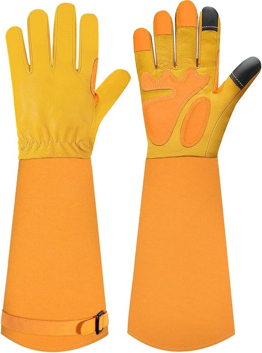 Long-Gardening-Gloves for Women/Men - Thorn Proof Rose Pruning Gloves Heavy Duty Gauntlet, Best Garden Gifts for Gardener-L