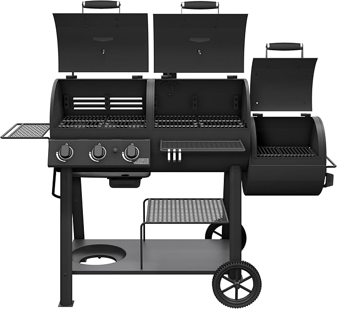 Oklahoma Joe's Canyon Combo Charcoal and Gas Smoker & Grill, Black - 24203004