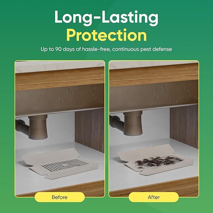 Roach Traps Indoor - 24 Pack Roach Traps | Effective German Roach Killer for Home Infestation - Child and Pet Safe Cockroach Trap Easy-to-Use Glue Traps for Roaches – UCatch