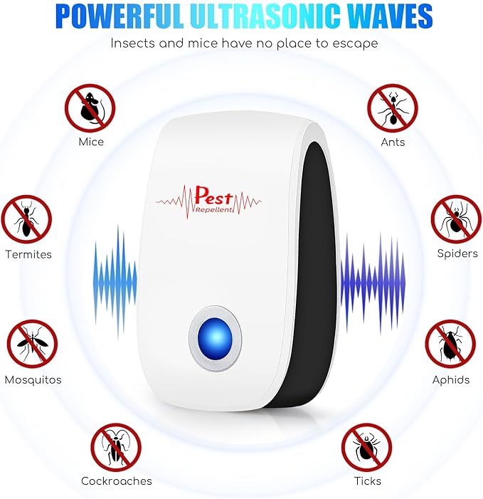 2026 New Mouse Repellent Ultrasonic Plug in Pest Repeller Indoor Control for Rodent, Mice, Rat, Roach, Bugs, Mosquito, Spider, Electronic Repellent Devices for House Garage Basement Attic,10Pack