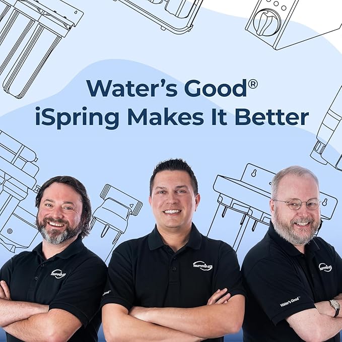 iSpring WGB21B-DS 2-Stage Whole House Water Filtration System, with 10" x 4.5" Sediment CTO(Chlorine, Taste, and Odor) Filter, Anti-Scale polyfilter, 1" Inlet/Outlet