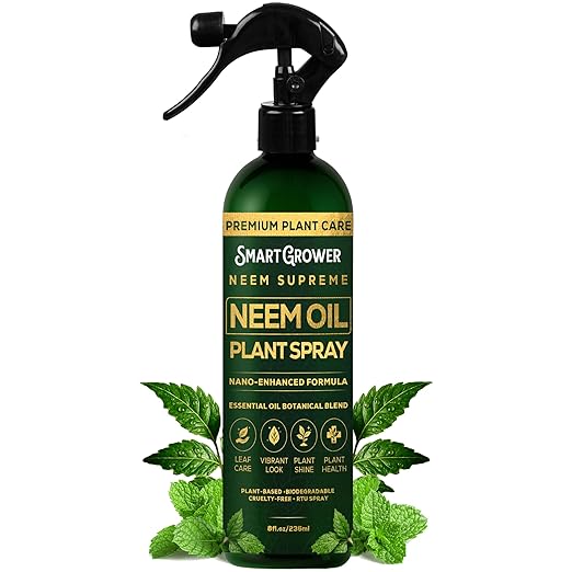 Neem Oil Spray for Plants Botanical Blend – Plant Wash with Natural Essential Oils, Simple Ready-to-Use Plant Spray for Gardens, Houseplants, Indoor & Outdoor Plants – 8 oz