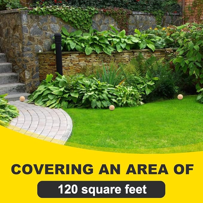 Squirrel Repellent Outdoor, Chipmunk & Squirrel Repellent, Keep Squirrels Away from Garden/Attic/Yard and Bird Feeder, Safe for Kids, Pets and Plants, 120 sq ft Coverage - 8P