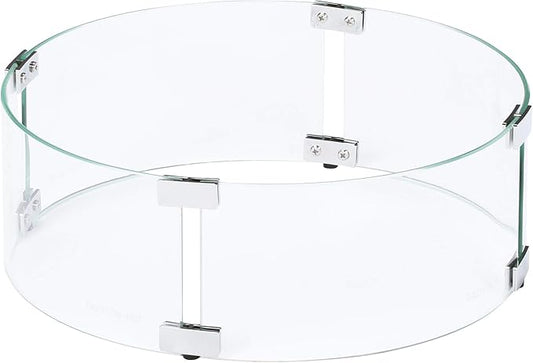 Celestial 17" x 6" Round Wind Guard, fits Celestial 13” Round Fire Pit Burner Pans for Gas Fire Pits
