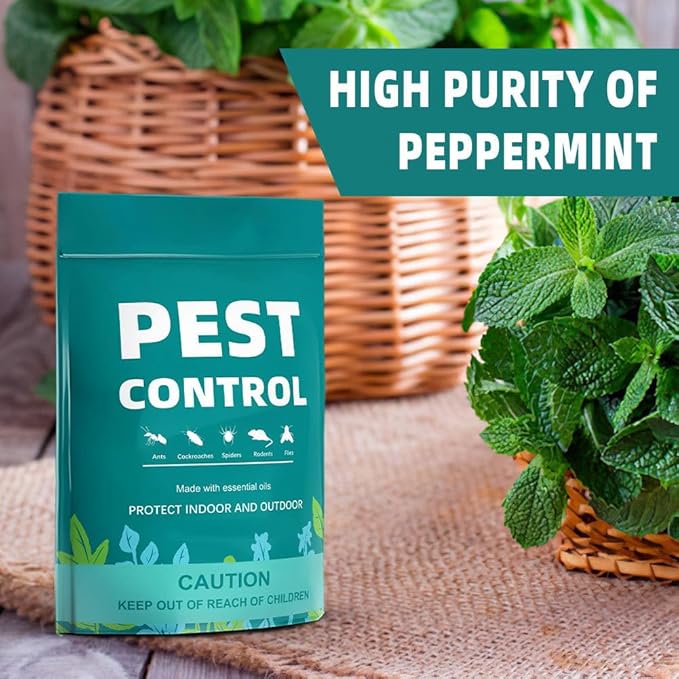Pest Control Pouches Repel Mice, Mouse, Rats, Ants, Roaches, Spiders, Moths & Other Pest, Indoor Mice Repellent, Mouse Repellant, Rat Repellent Safe for Kids & Pets -9 Pouches