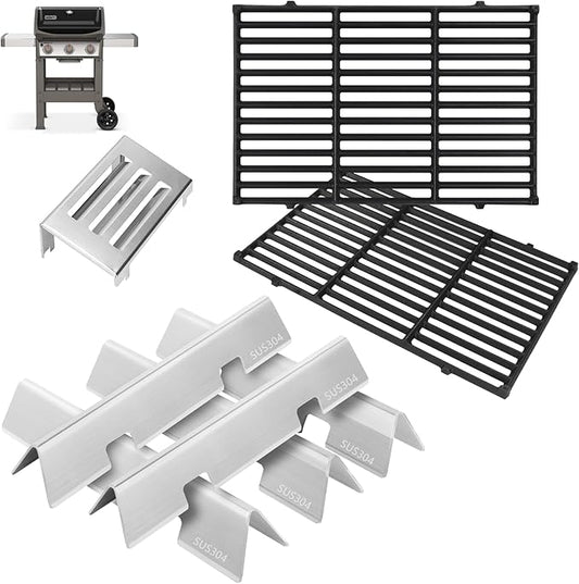GS4 Spirit II Grill Parts for Weber GS4 Spirit 2 Grill Parts Spirit II E310 E320 S310 S320, Accessories for Weber Grill Replacement Parts 7636 67046 Flavorizer Bars, 67060 Heat Deflector & 7638 Grates