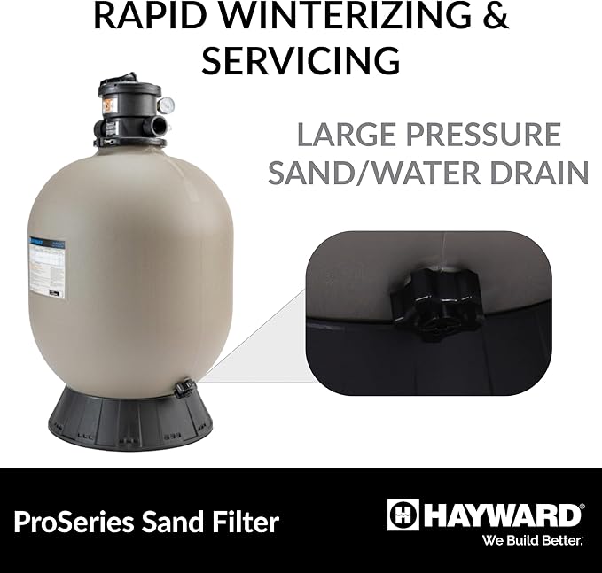 Hayward W3S244T2 Pool Sand Filter, 24 Inch, Tan