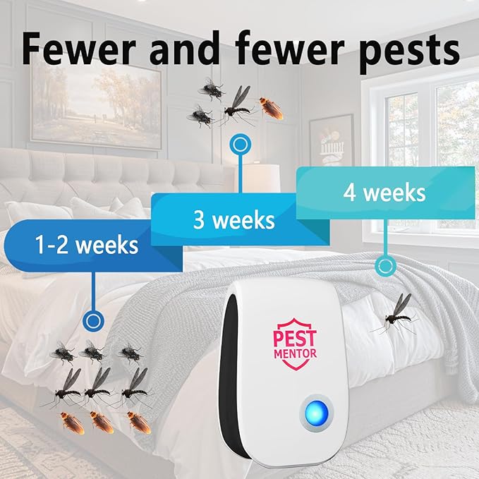 Ultrasonic Mouse Repellent 10 Pack Pest Control Repeller, Mice Repellent Indoor for Spider Bug Roach Ant Fly Rat Mice Insect Deterrent Pest Control Plug in
