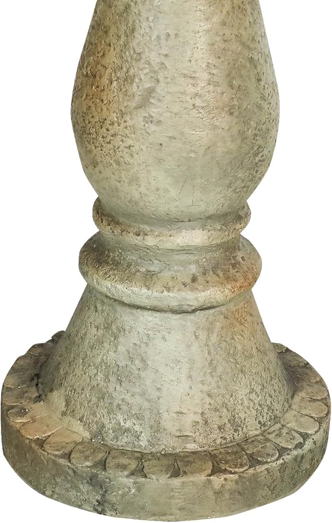 ourrco 42.5" H Traditional Outdoor Water Fountain with Pineapple Finial – Classic Garden Décor with Flowing Cascade and Antique Stone Finish for Patios, Lawns, and Courtyards