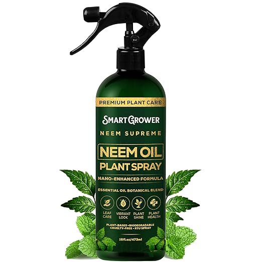 Neem Oil Spray for Plants Botanical Blend – Plant Wash with Natural Essential Oils, Simple Ready-to-Use Plant Spray for Gardens, Houseplants, Indoor & Outdoor Plants – 16 oz
