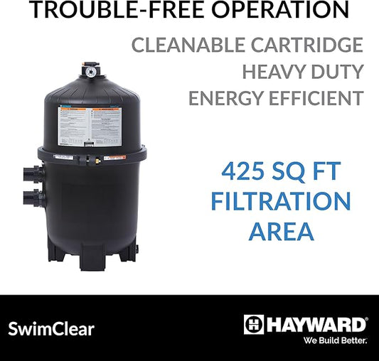 Hayward W3C4030 SwimClear Cartridge Pool Filter, 425 Sq. Ft.
