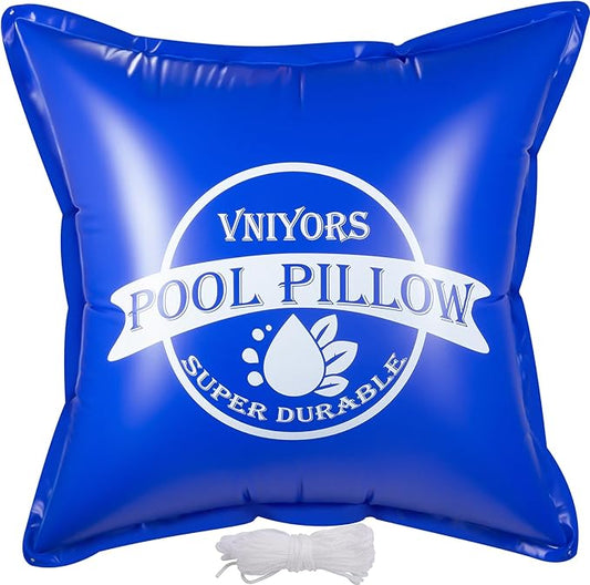 4x4 Ft Pool Pillows for Above Ground Pools, 0.5mm Extra Thick Tear-Resistant, Pool Closing Kit for Above Ground, 50ft Rope Included (Square)