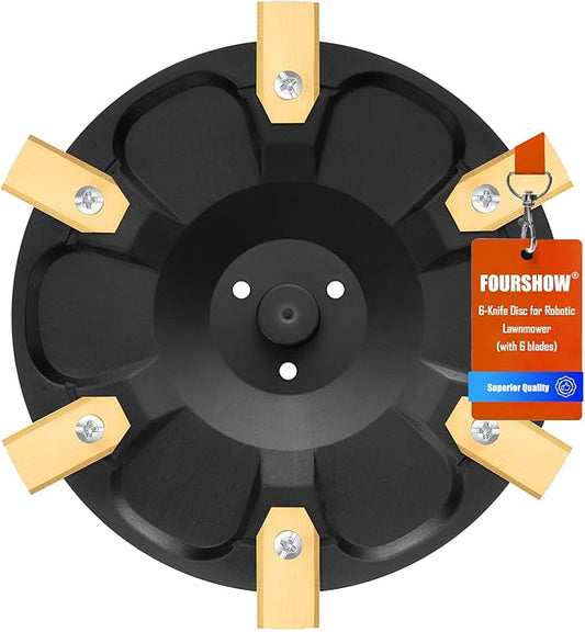 FourShow [Upgrade 6-Blade Disc Compatible with Segway Navimow Robotic Lawnmower H800N, H1500N, H3000N-VF,with 6Pcs Blades