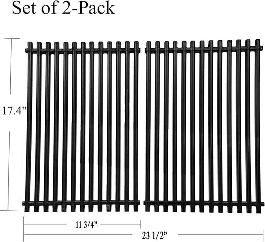 GasSaf Grill Grates for Weber Spirit 300, Spirit 700, Genesis Silver Gold B|C, Platinum B|C, Porcelain Grid Grates Replacement for Genesis 1000-3500, Gas Grill Parts for Weber 7525 (17.4 x11.8)