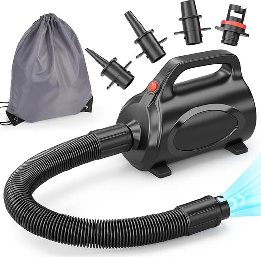 650W Electric Air Pump for Inflatables Air Mattress - Powerful Quick Fill Inflator/Deflator Pump for Gymnastics Mat Pool Float Raft, Portable Air Pump with Storage Bag AC 110-120V