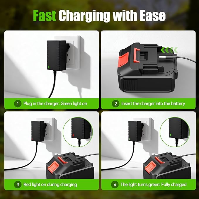 LUCKPRO Electric Leaf Blower Cordless, 200 MPH Wind Speed, 2 x 4.0Ah Batteries, Handheld Leaf Blowers for Lawn Care, Stepless Speed Control, Portable Lightweight Grass Blower for Yard, Patio