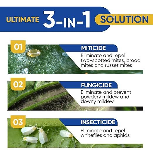GrowSafe Bio-Pesticide, Organic and Natural Miticide, Fungicide and Insecticide (33.8 fl.oz)