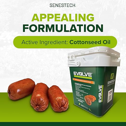 Evolve Rat Birth Control Soft Bait Sausages – 12 lbs | Not a Poison, Long-Term Population Management